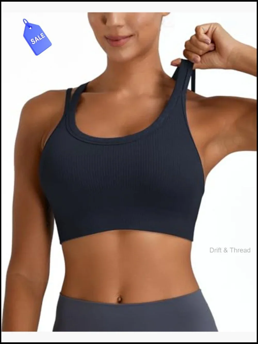 High Support Criss-Cross Back Padded Strappy Sports Bra for Large Bust